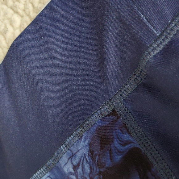 Platinum Sun Size Small UPF50 Blue Mesh Panel Vent Leggings - Picture 12 of 16